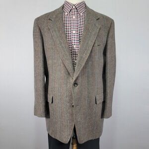 VTG Kuppenheimer Men's Tweed Sport Coat Blazer Two Button Herringbone 46R